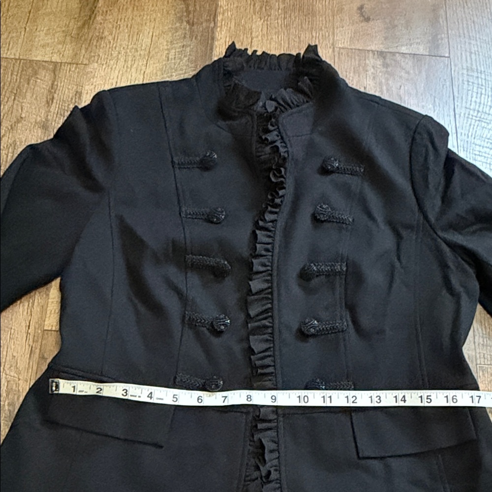 Chico's Black Ruffled Blazer - Picture 6 of 12